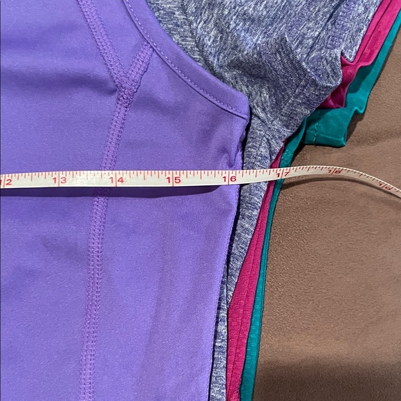 Lot of Four Women's Athletic Workout Tops - Fuchsia, Teal, Heather, Purple - Picture 5 of 14